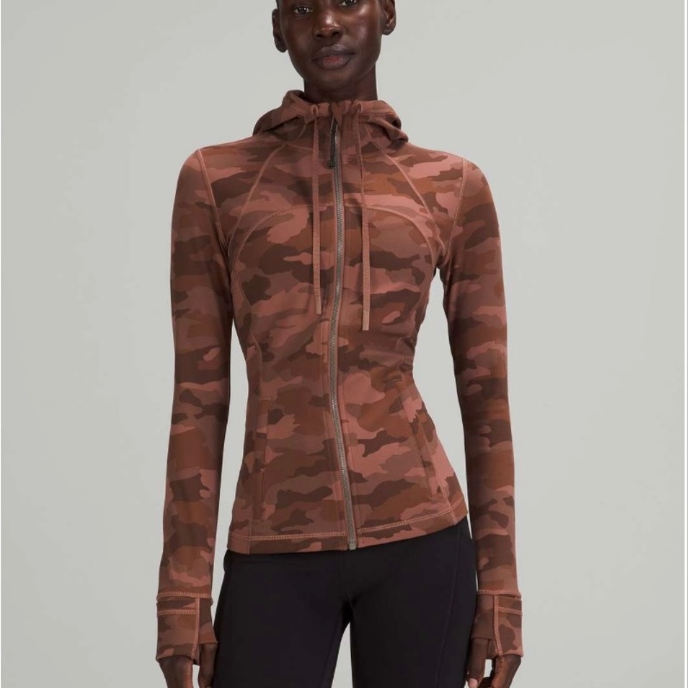Lululemon Hooded Define Jacket Nulu - Heritage 365 Camo Roasted Brown, Size 12